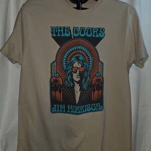 The Doors Jim Morrison Hippie T-shirt Beige Still 2xl